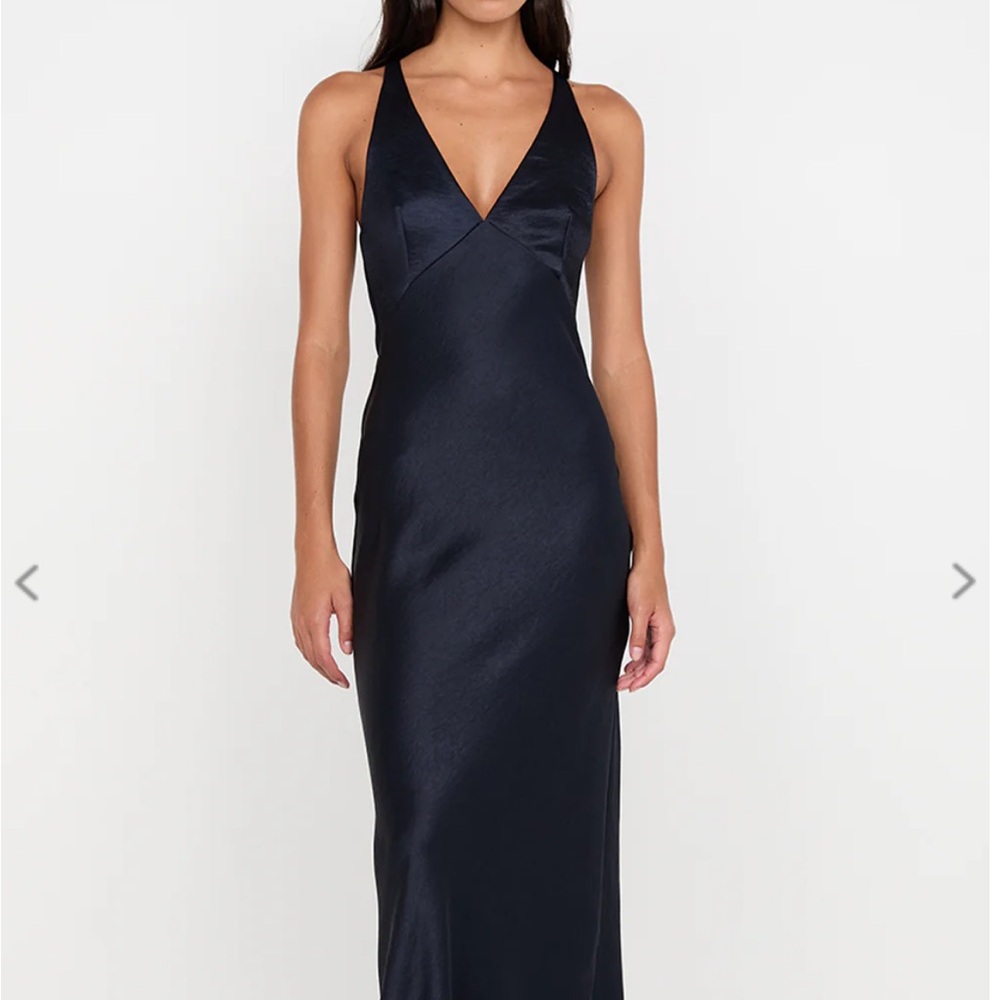 bec + bridge The Dreamer V Neck Dress in Ink.